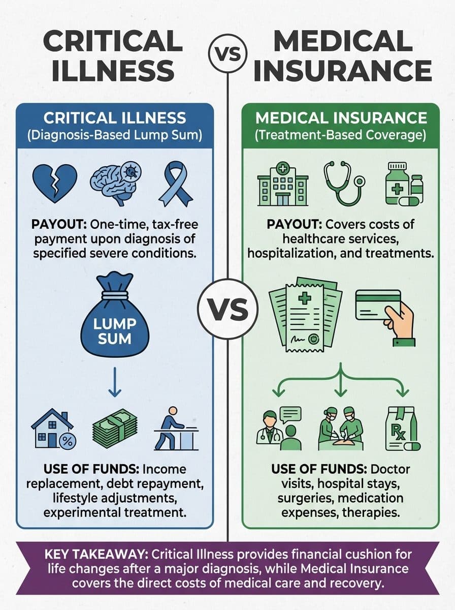Critical Illness vs Medical Insurance in Singapore: How Each Pays Out and Why You Need Both