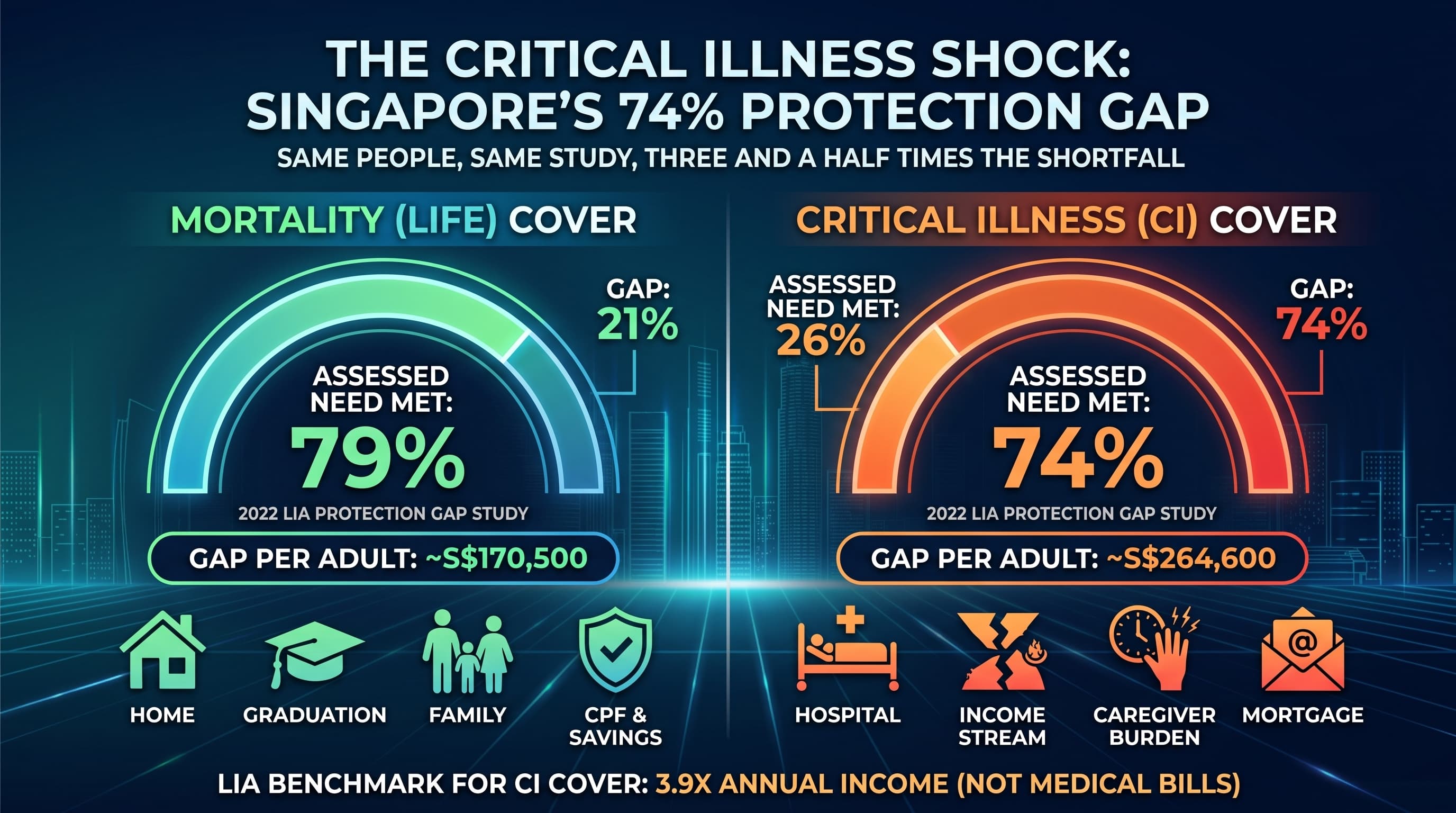 Your Life Cover Meets 79% of the Need. Your Critical Illness Cover Meets 26%.
